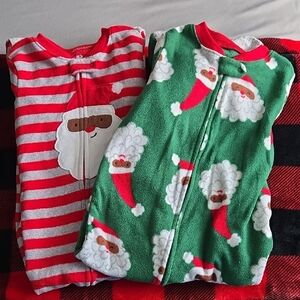 Carter's Santa Sleep Sacks - Red and Green